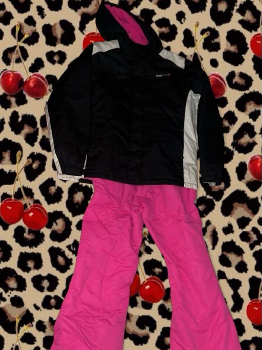 Swiss Tech Black and Pink Kids Snow Suit